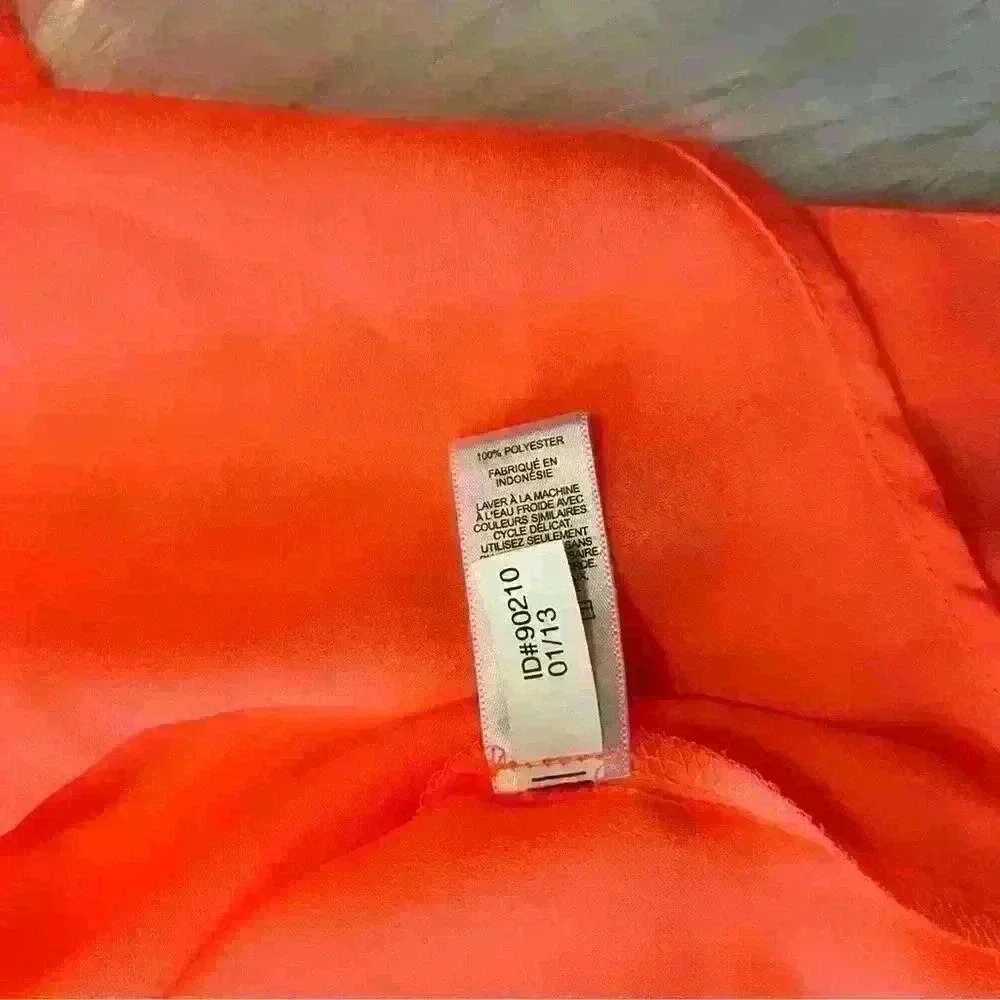 Express The Portofino Shirt Bright Coral XS - Picture 4 of 5